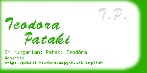 teodora pataki business card